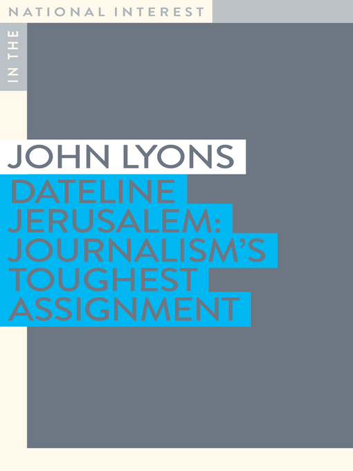 Title details for Dateline Jerusalem by John Lyons - Wait list